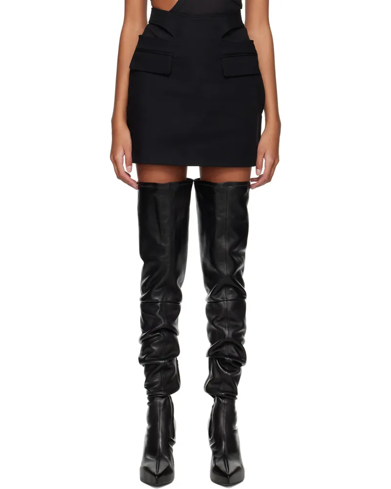 Dion Lee Black Y Front Buckle Miniskirt Black