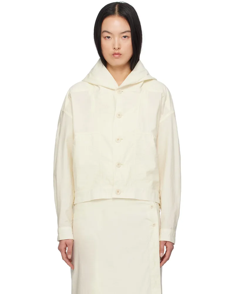 Christophe Lemaire Off-White Hooded Bomber Jacket Ye500