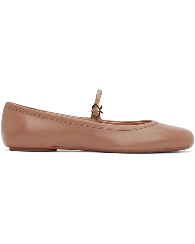 Gianvito Rossi Pink Carla Ballerina Flats Praline