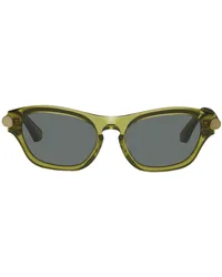 Burberry Green Tubular Oval Sunglasses 411887