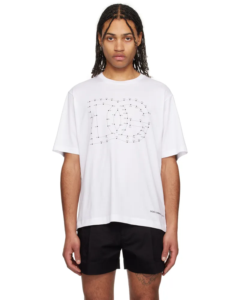 Dolce & Gabbana White 'Italian Holiday' T-shirt Bianco