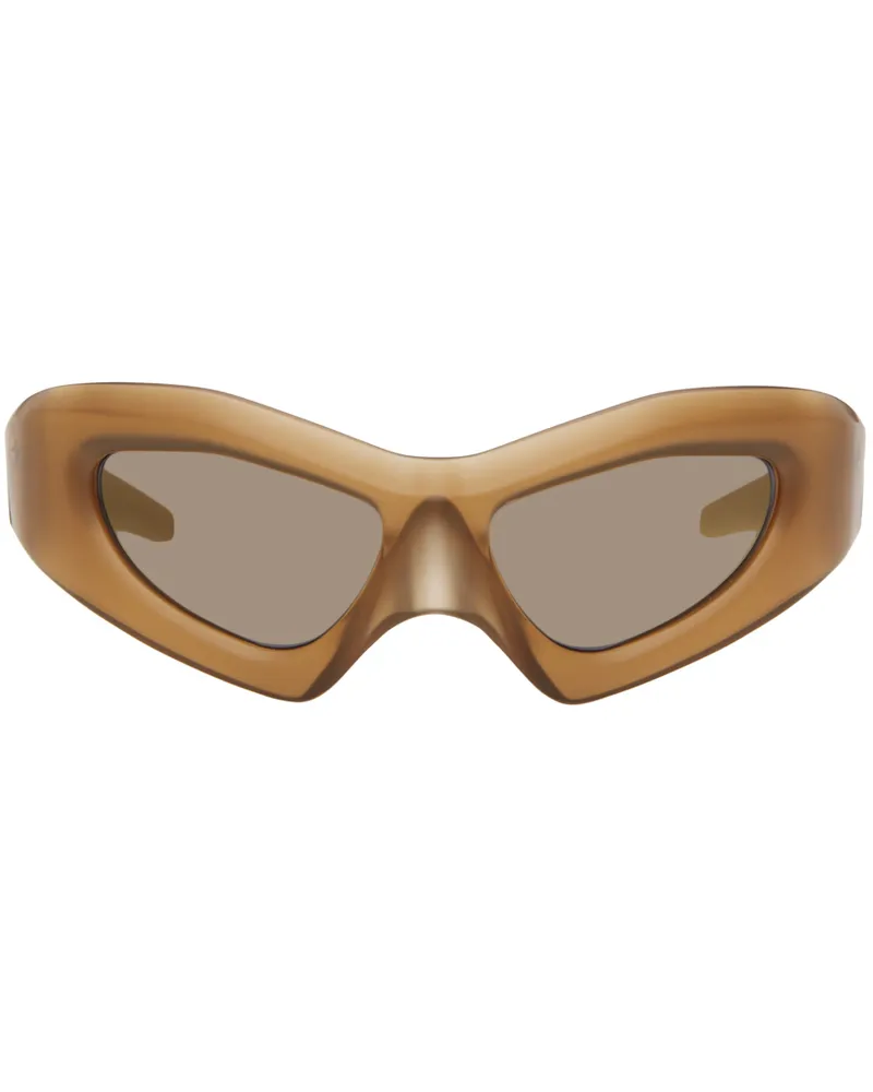 Entire Studios SSENSE Exclusive Brown Compound Performance Sunglasses Matte