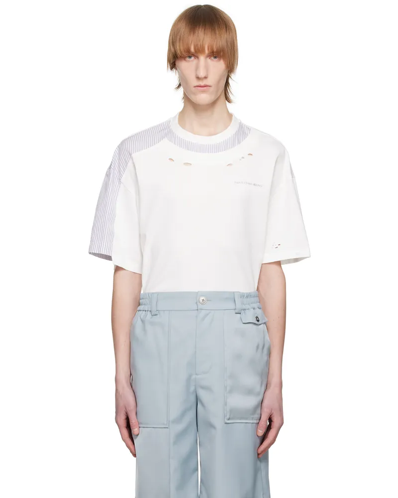 Feng Chen Wang White Distressed T-Shirt White