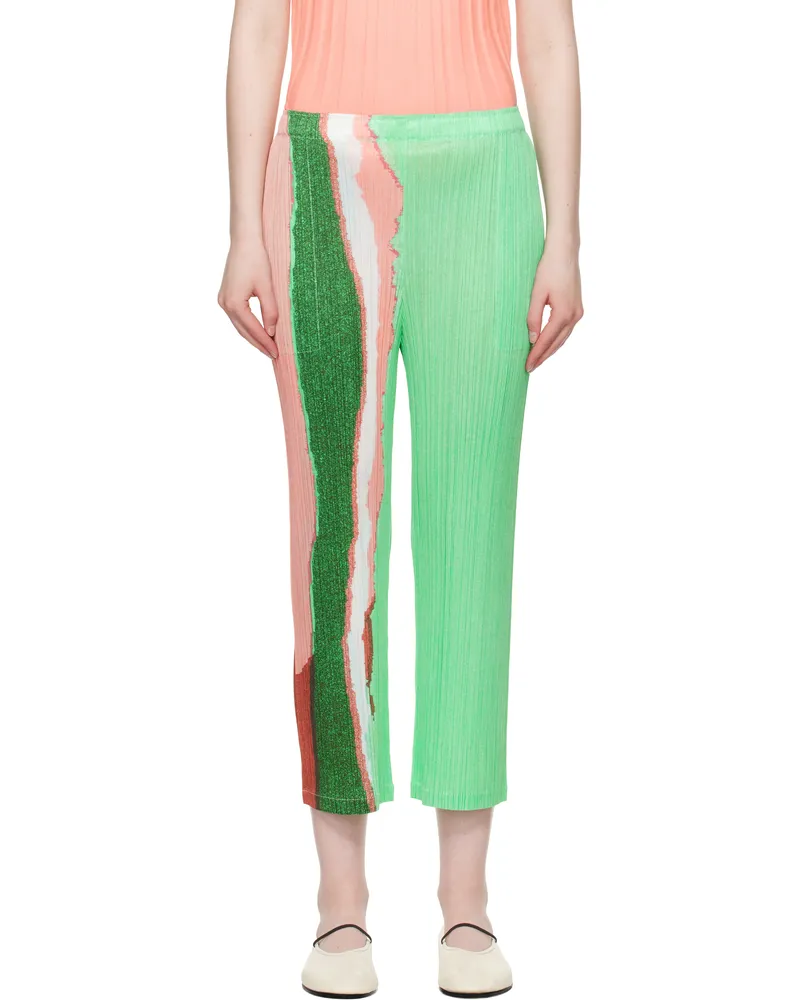 Issey Miyake Green Grainy Colors Trousers 59