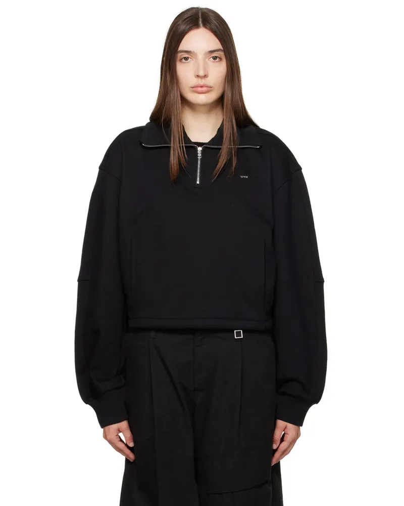 Wooyoungmi Black Half-Zip Sweater Black