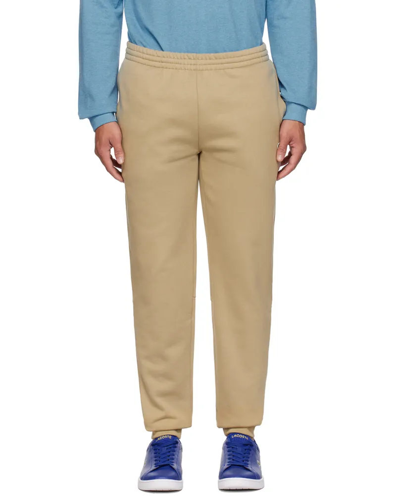 Lacoste Beige Solid Sweatpants Cb8
