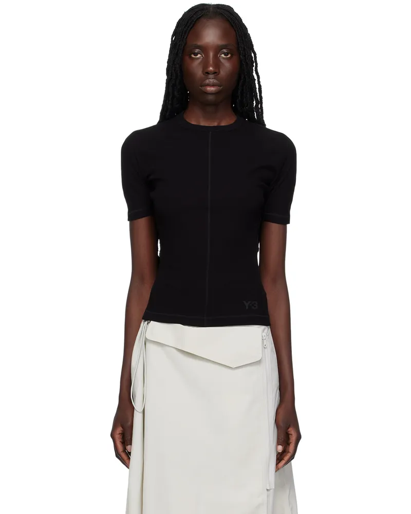Y-3 Black Fitted T-Shirt Black
