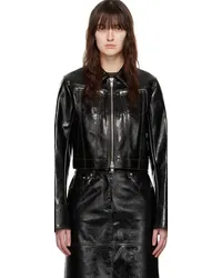 STAND Black Effie Faux-Leather Jacket Black