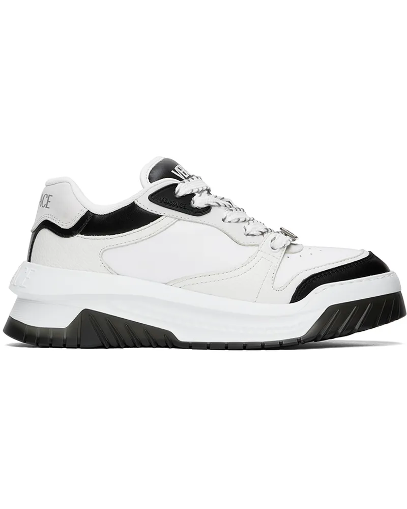 Versace White & Black Odissea Sneakers 2b02p-black+white-p