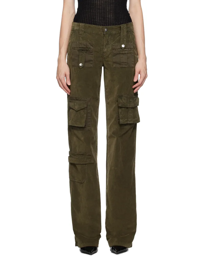 Blumarine Green Straight-Leg Cargo Pants Ndark