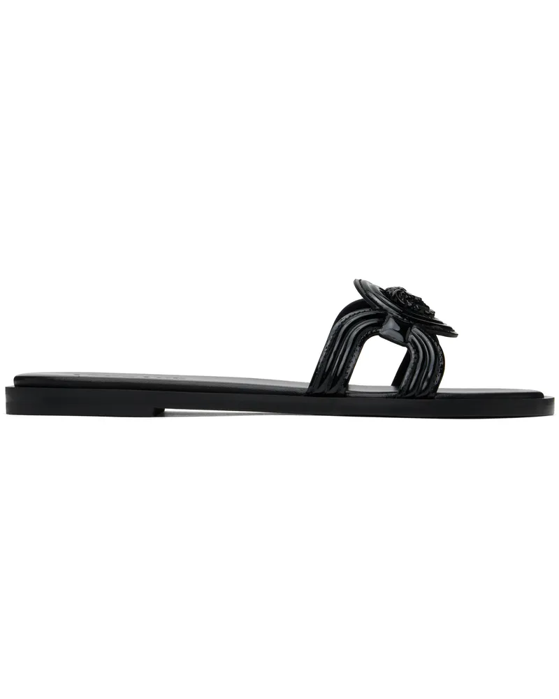 Versace Black Medusa '95 Flat Sandals 1b000-black