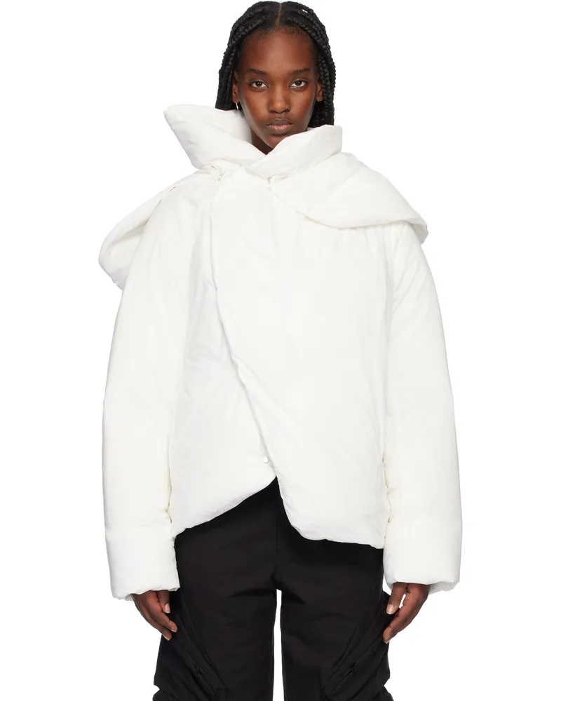 Post Archive Faction White 7.0 Center Down Jacket White