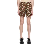 Brown Bubble Dot Shorts