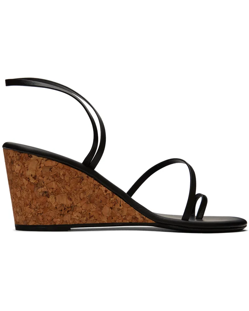 Ancient Greek Sandals Black Chora Heeled Sandals Black