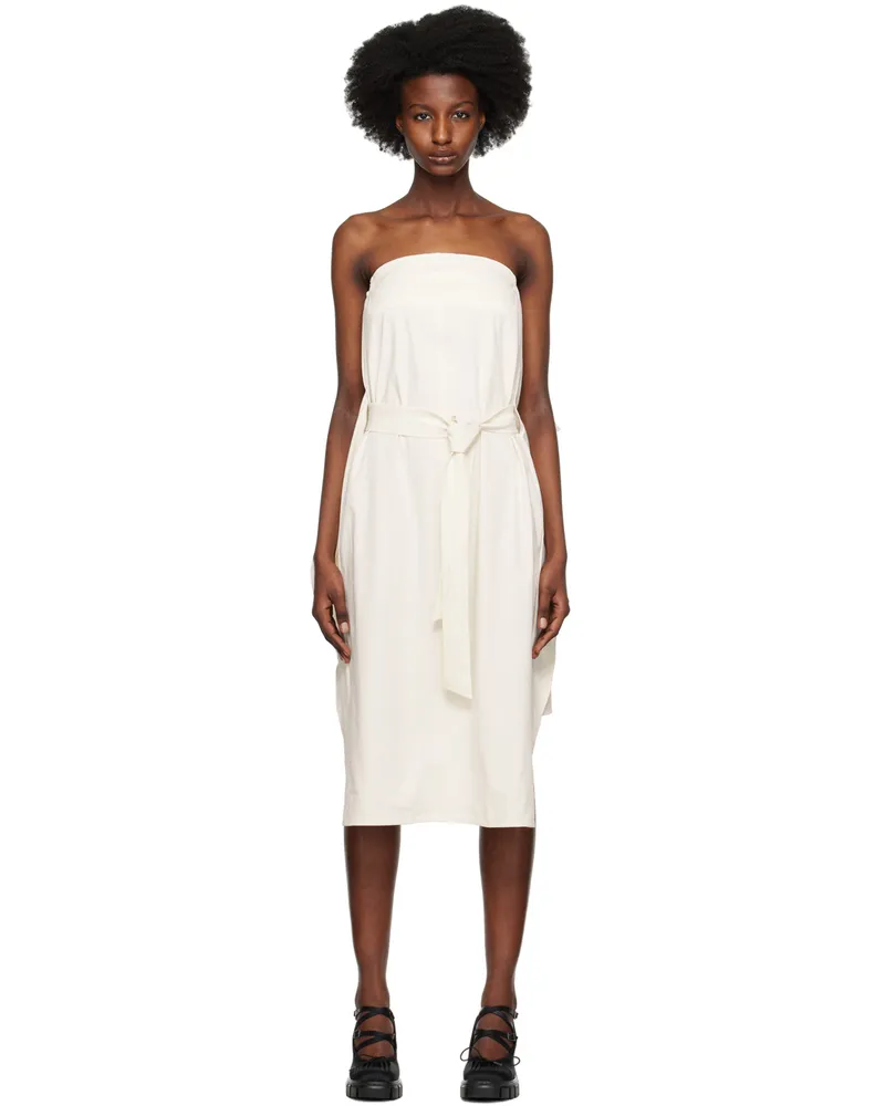 RECTO Off-White Tube Top Midi Dress Off