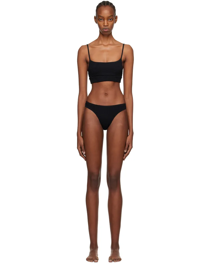 bond-eye Black Strap Saint Crop & Christy Bikini Black