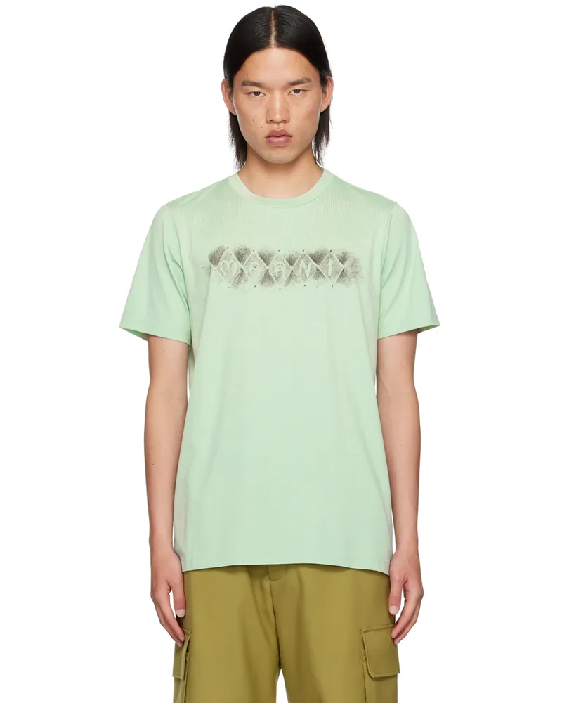 Marni Green Argyle Print T-Shirt Mav19