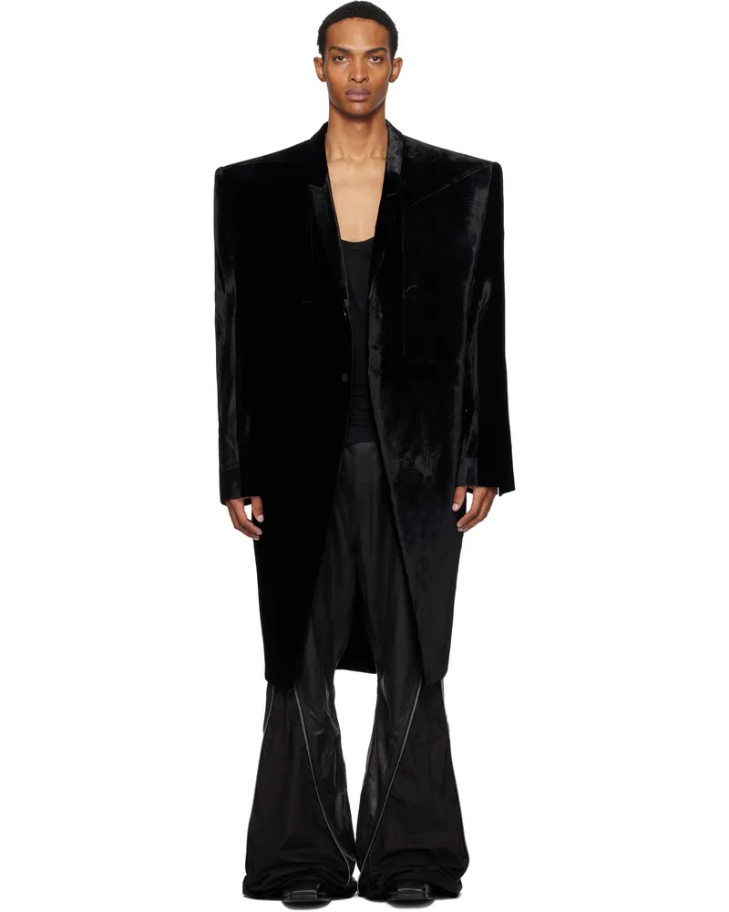 Rick Owens Black Concordians Fogpocket Ricks Coat 09