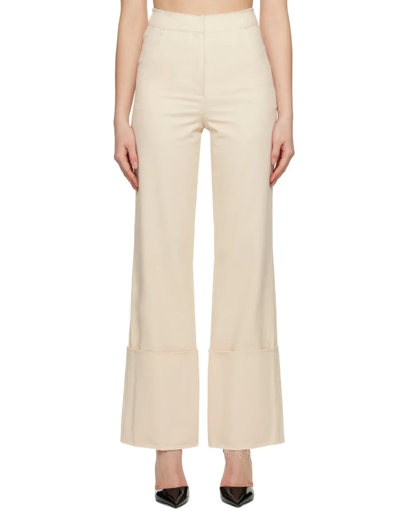 Olēnich Off-White Raw Edge Trousers Raw
