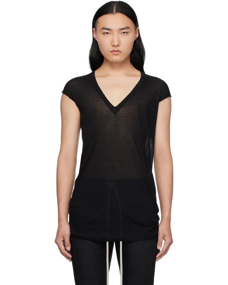 Rick Owens Black Hollywood Deep V SL T-shirt 09