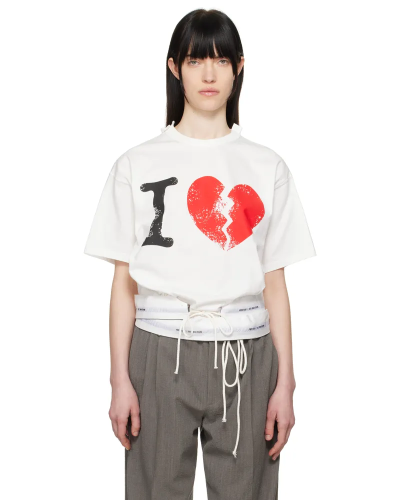 Magliano White 'I Suffer' T-shirt 10