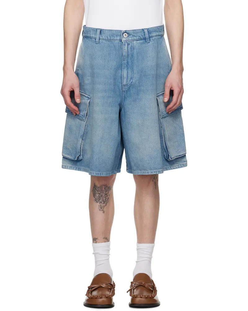 J.W.Anderson Blue Cargo Denim Shorts 804