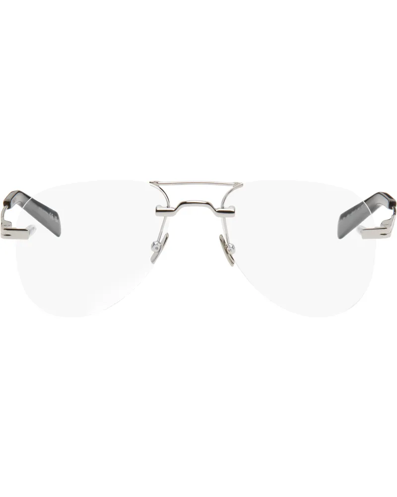 Saint Laurent Silver SL 745 Glasses Silver-silver-transp