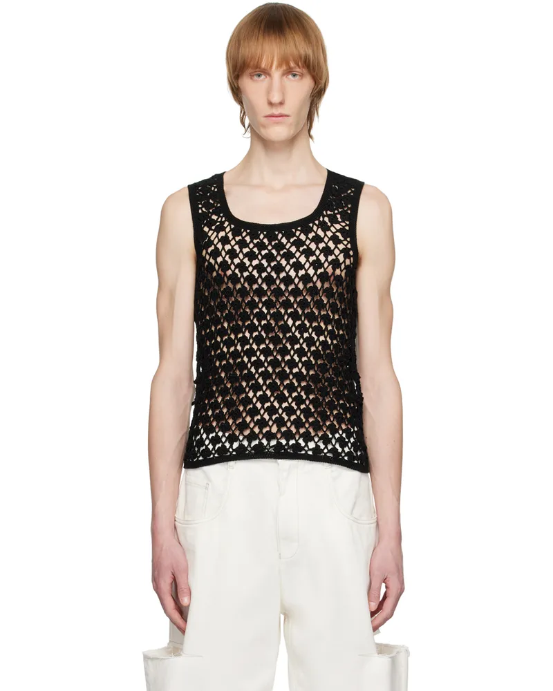 SITUATIONIST Black Floral Tank Top Black
