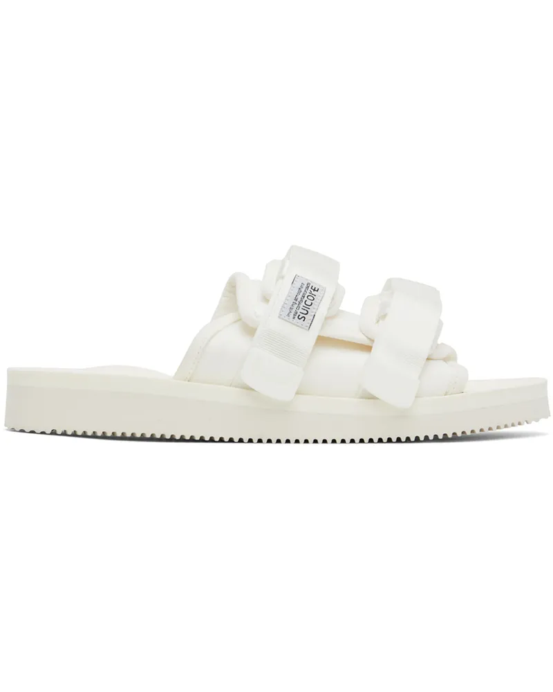 SUICOKE White MOTO-Cab Sandals White