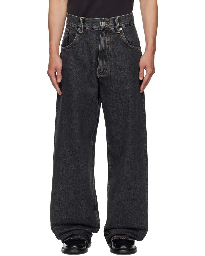 Sunflower Black Super Wide Jeans Black