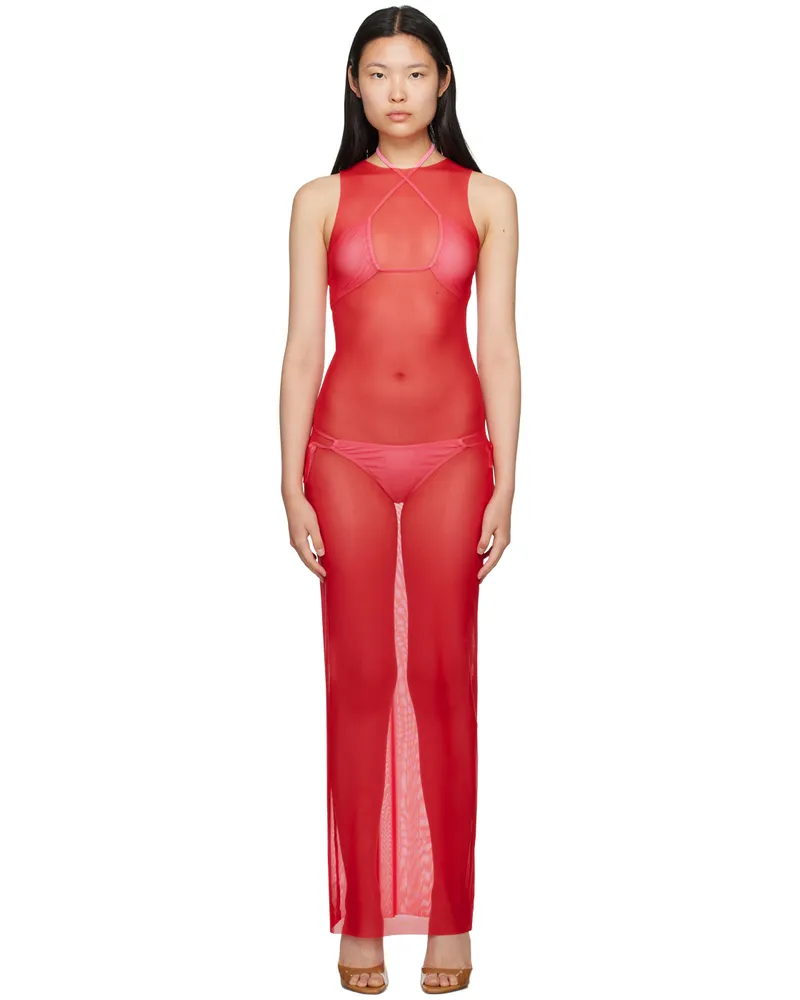 BINYA Red Saturno Maxi Dress Red