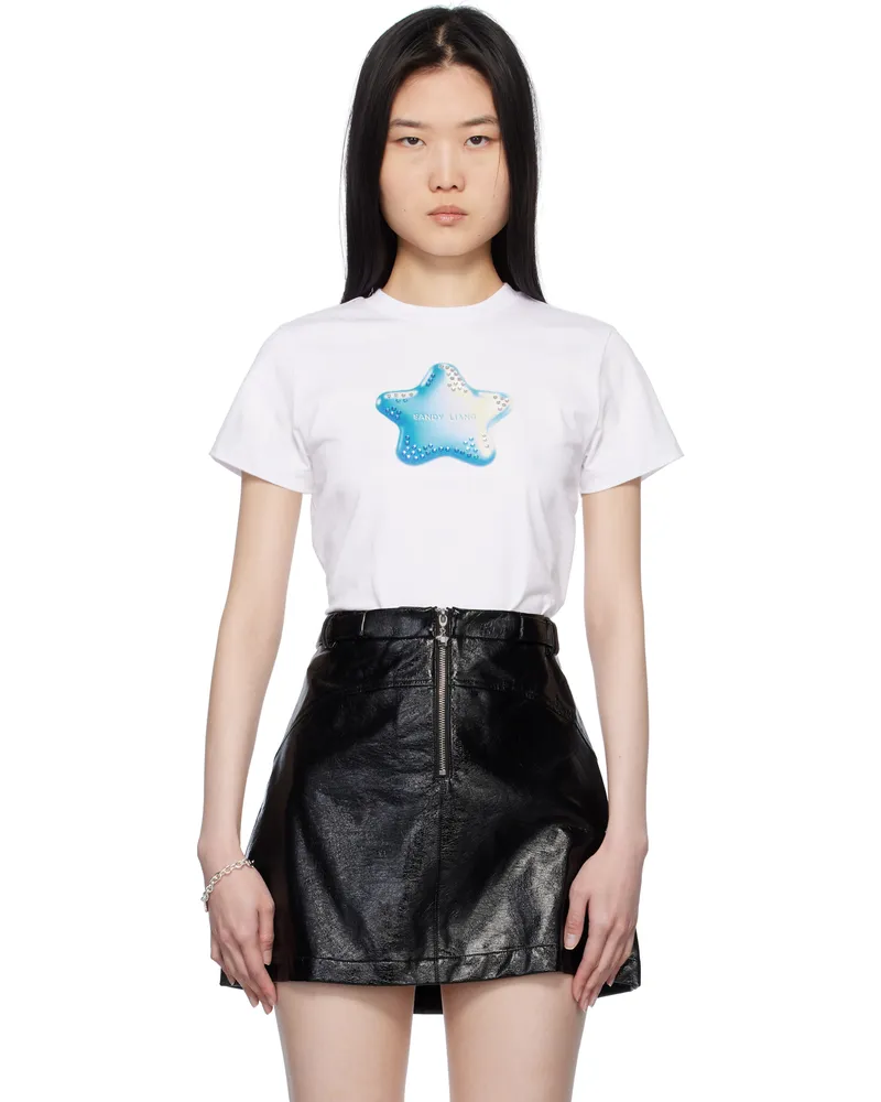 Sandy Liang White Ame Baby T-Shirt White