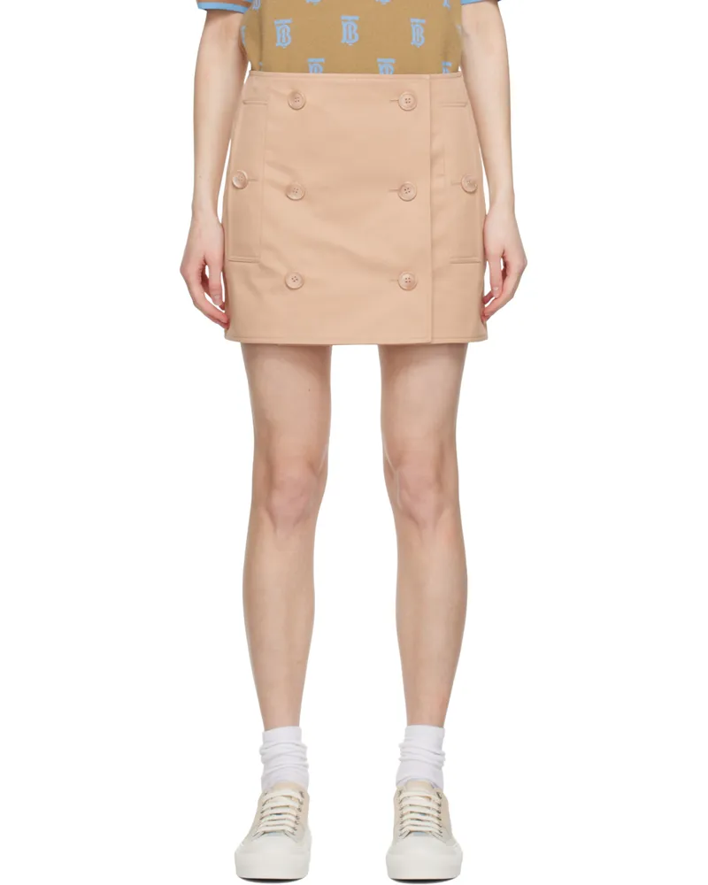 Burberry Beige Trench Miniskirt Pale