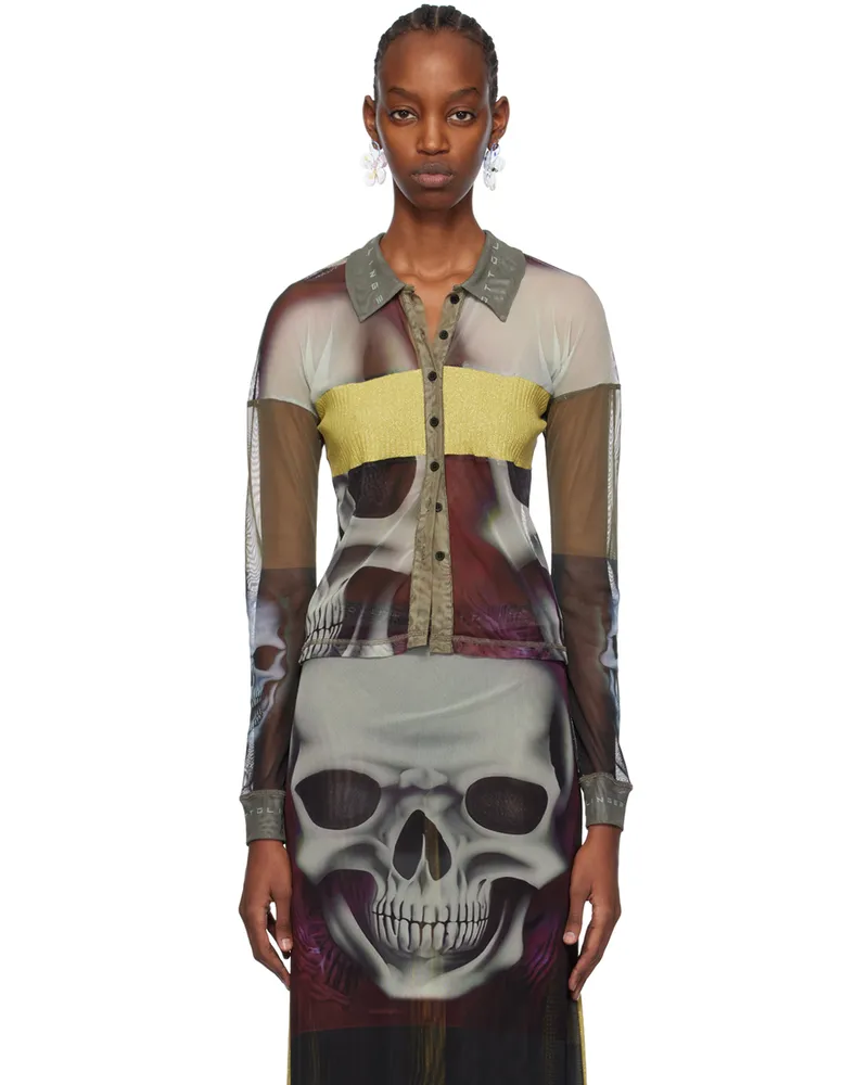 OTTOLINGER Multicolor Semi-Sheer Polo Skull