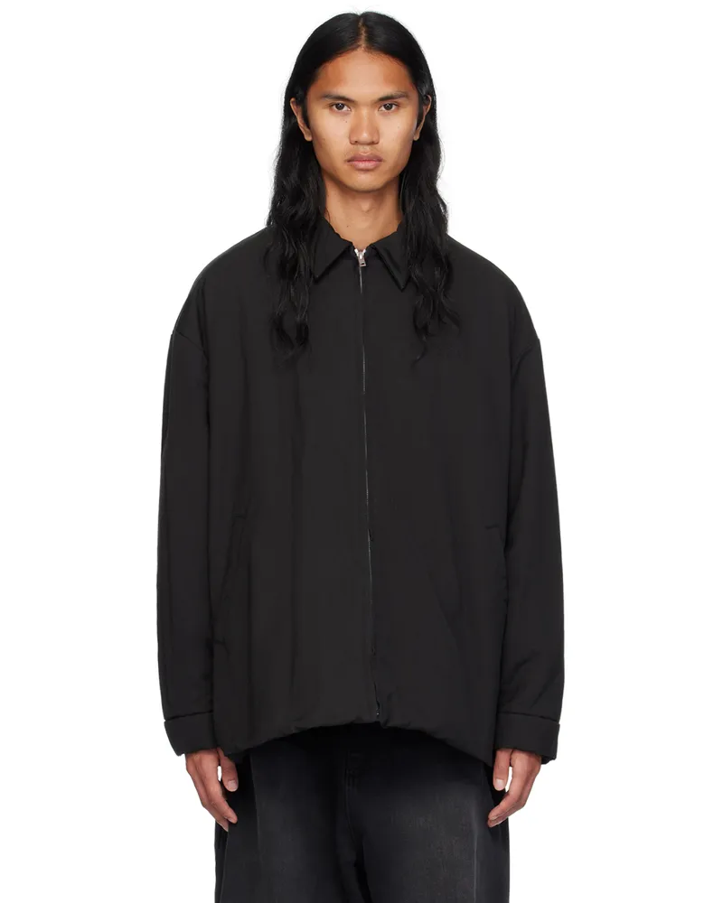 WE 11 DONE Black Zip Jacket Black