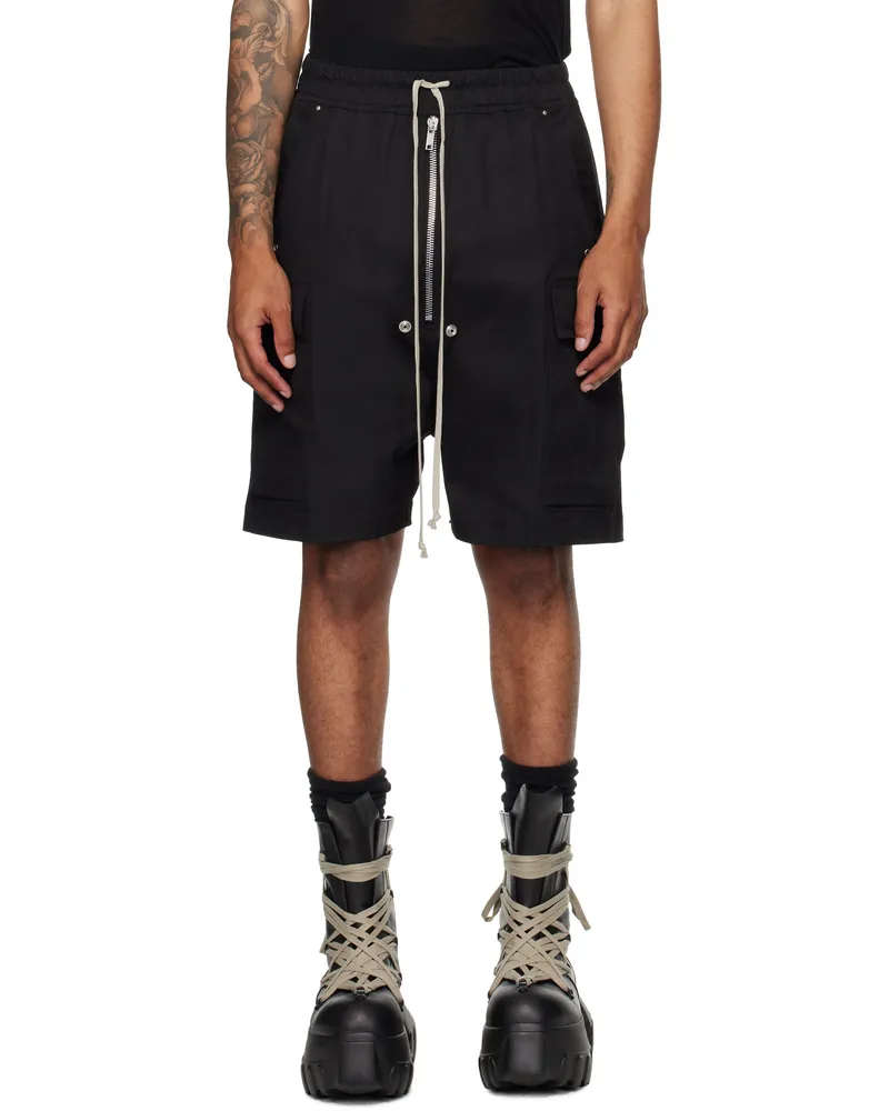 Rick Owens Black Concordians Cargobela Shorts 09
