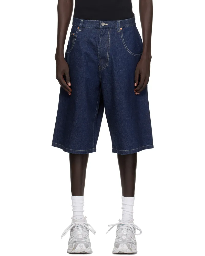 VETEMENTS Navy Hip-Hop Denim Shorts Japanese