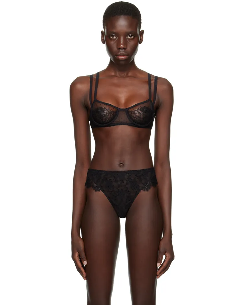 Dolce & Gabbana Black Floral Bra N0000