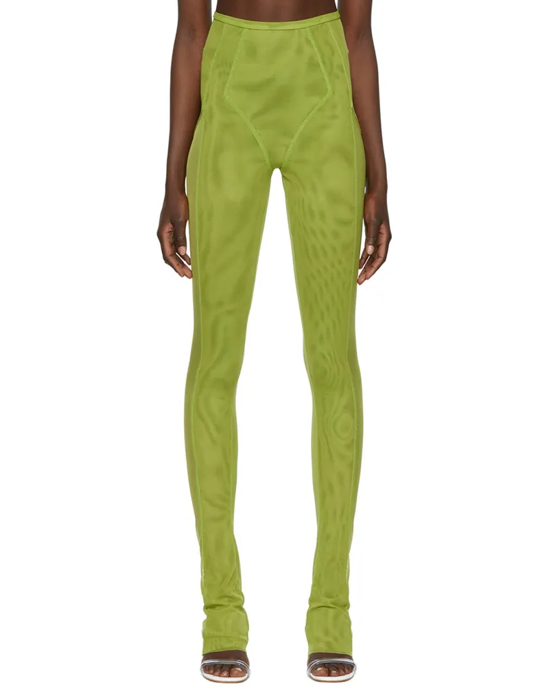 Kathryn Bowen Green Skater Leggings Lime