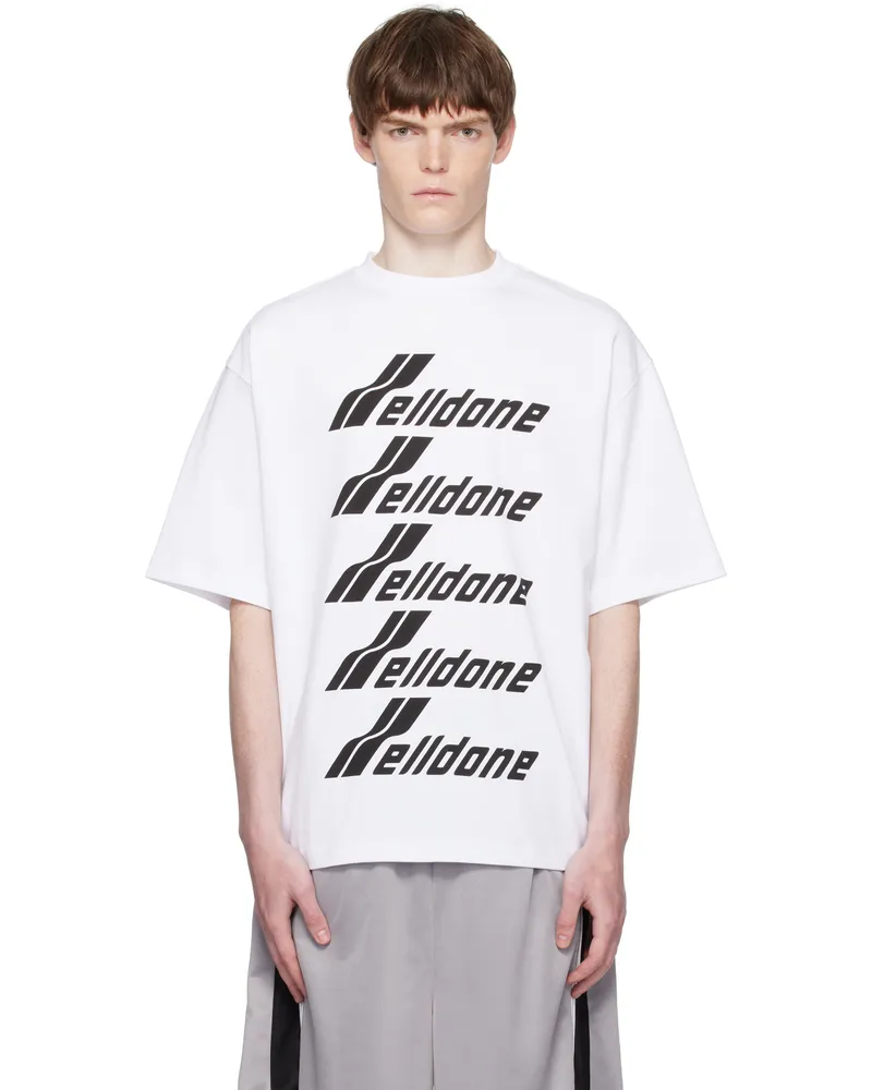 WE 11 DONE White 'WELLDONE' Front Logo T-shirt White