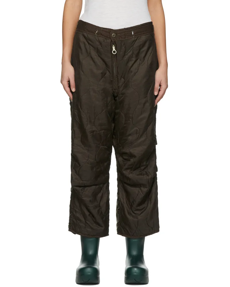 NotSoNormal Brown Polyester Trousers Marrone