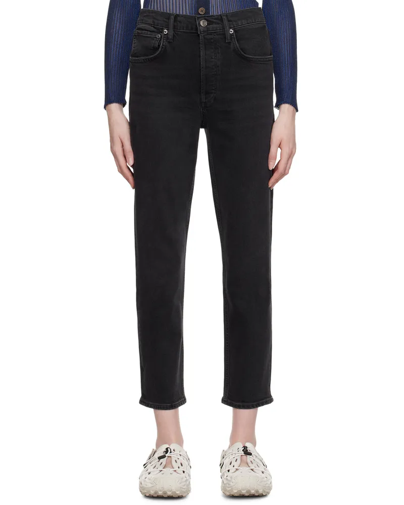 AGOLDE Black Riley Jeans Panoramic