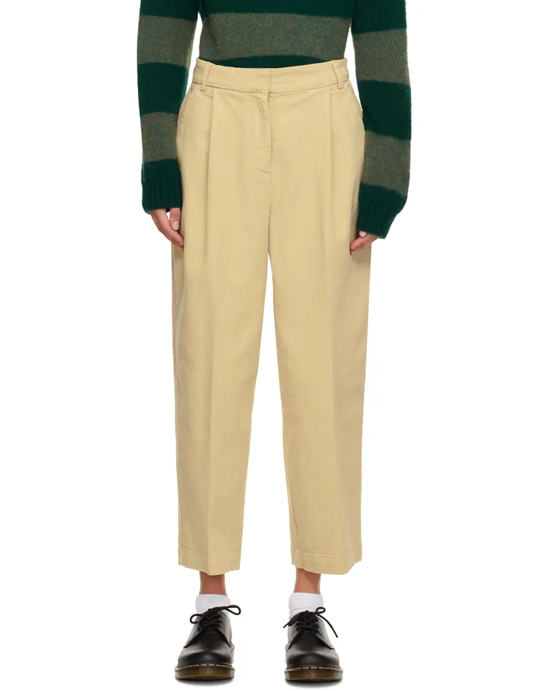 YMC Beige Market Trousers 20-sand