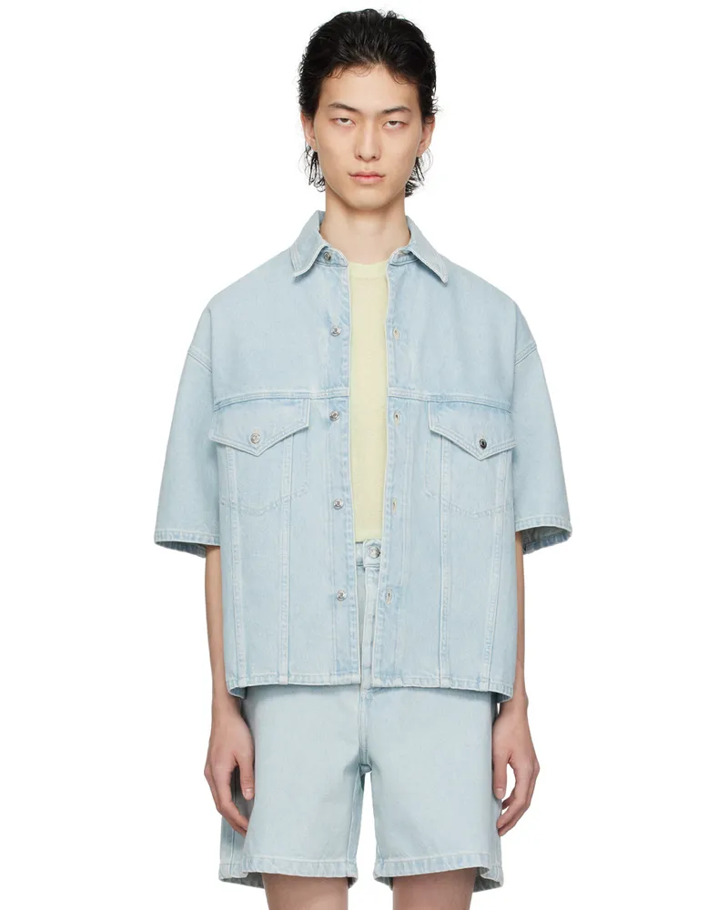 Nanushka Blue Jorge Denim Shirt Sun