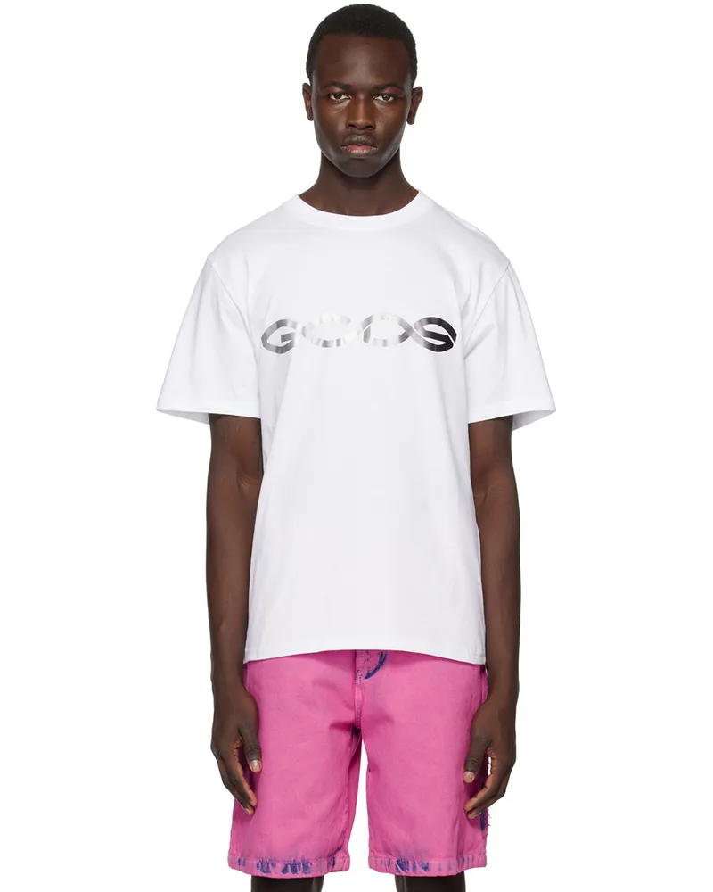 GCDS White Printed T-Shirt White