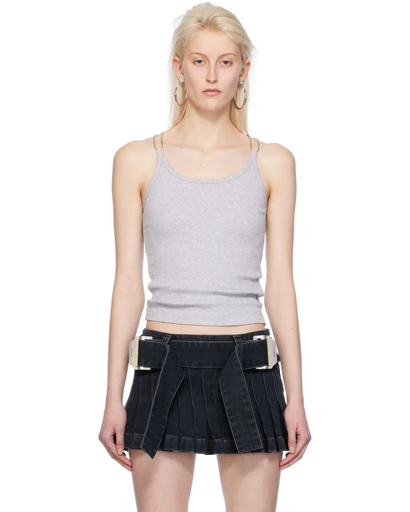Dion Lee Gray Wire Strap Tank Top Grey