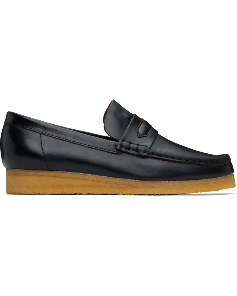 Clarks Black Wallabee Penny Loafers Blk