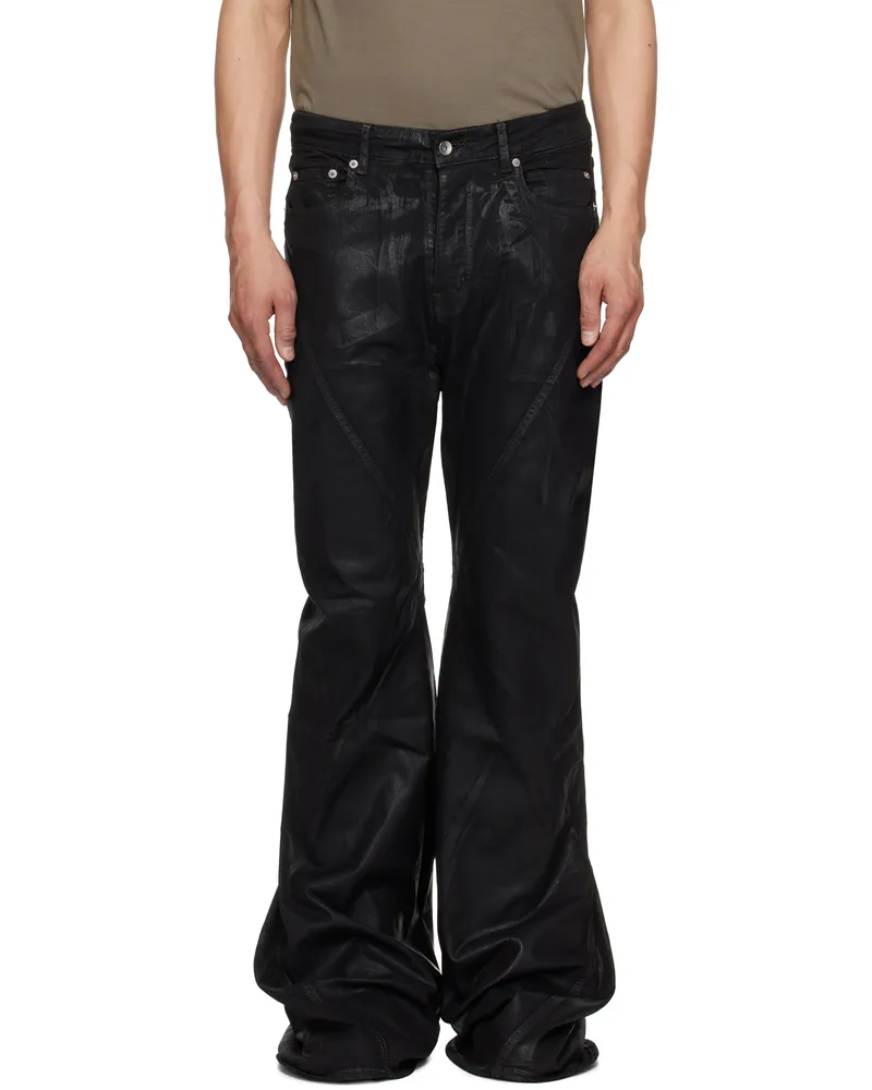 DRKSHDW by Rick Owens Black Hollywood Bias Bootcut Jeans 09