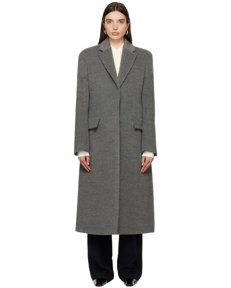 Jil Sander Gray Vented Coat 025