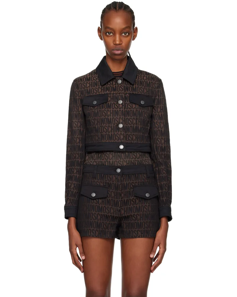 Moschino Brown Jacquard Jacket A3103